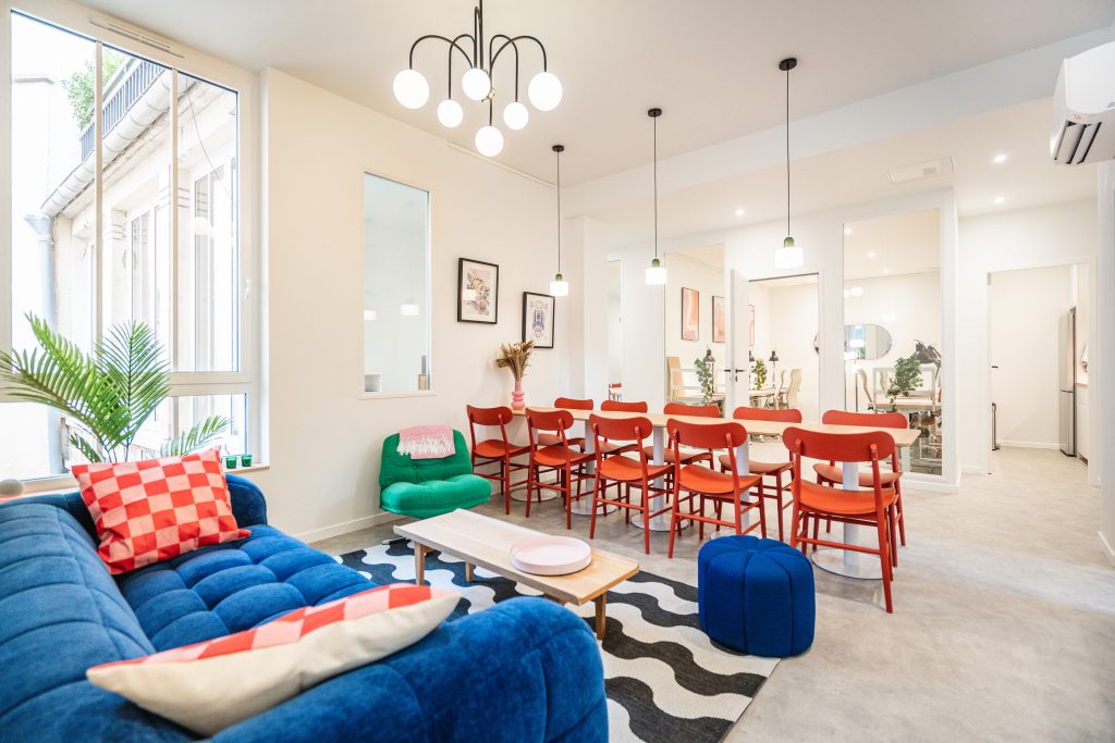 L'espace commun de Collab Coworking, rue de Talleyrand à Reims