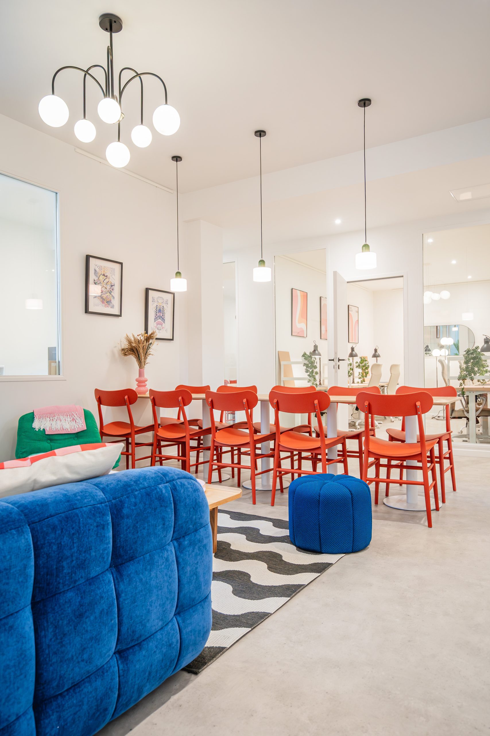 Espace commun de Collab Coworking à Reims